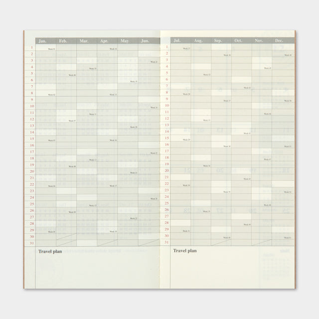 TRAVELER'S Notebook 2024 Monthly Refill - The Journal Shop