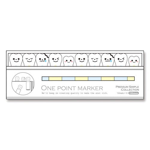 Charming Mind Wave One Point Tooth Markers for a delightful study and organisation, available at The Journal Shop.