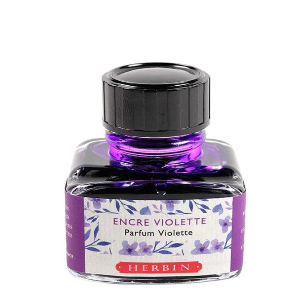 J Herbin Scented Fountain Pen Ink [Violette] 30ml - The Journal Shop