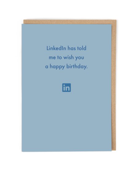 Deadpan Card "Linkedin Birthday" - The Journal Shop