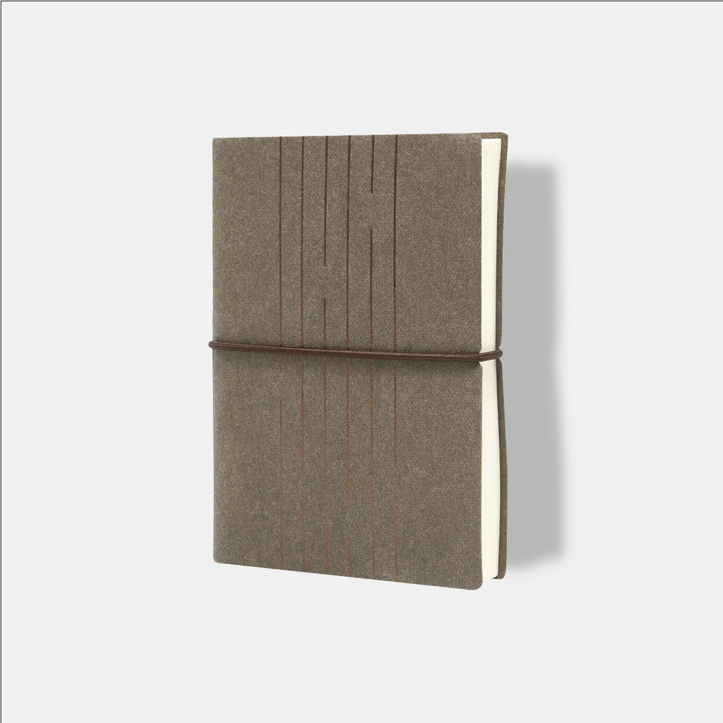 Ciak Vogue 2024 A5 Daily Diary in elegant grey, beige, and brown shades with a sustainable natural cotton cover and ivory pages.