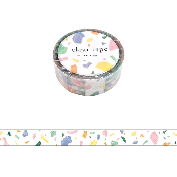 Mind Wave's Terrazzo Clear Tape with a colourful confetti pattern, ready to brighten up your stationery and crafts.