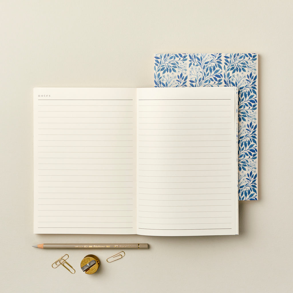 Wanderlust Blue Flora Notebook - The Journal Shop