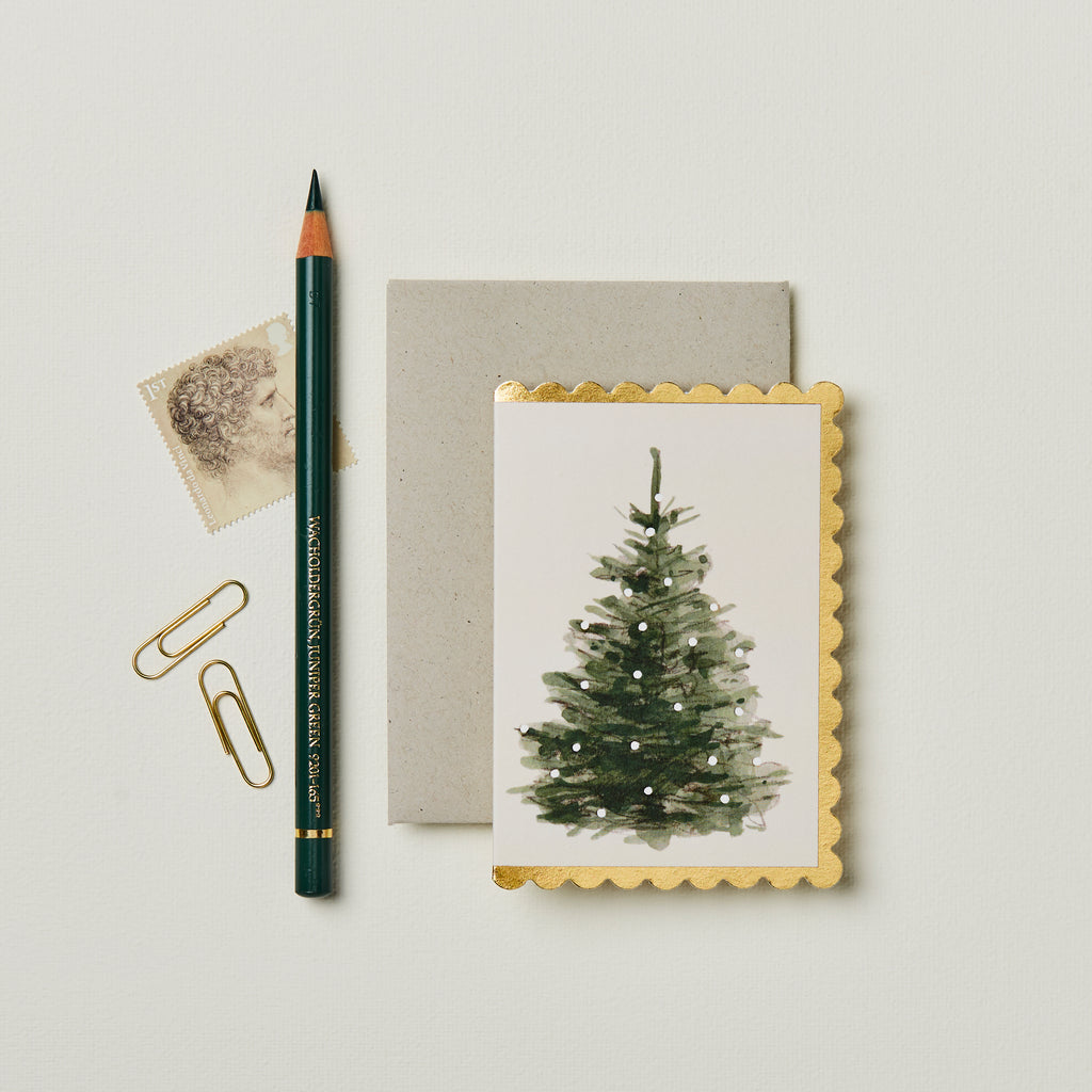 Wanderlust Christmas Tree Mini Card - The Journal Shop