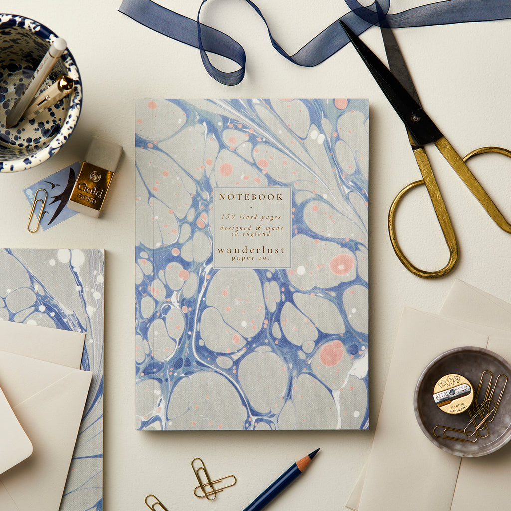 Wanderlust Blue Marble Notebook - The Journal Shop