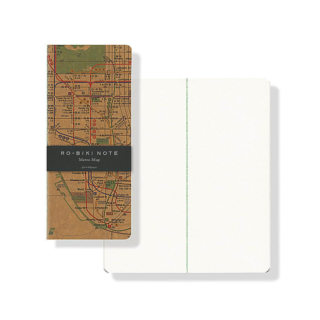 Yamamoto Paper RO-BIKI NOTE Metro Map Plain Notebook - The Journal Shop