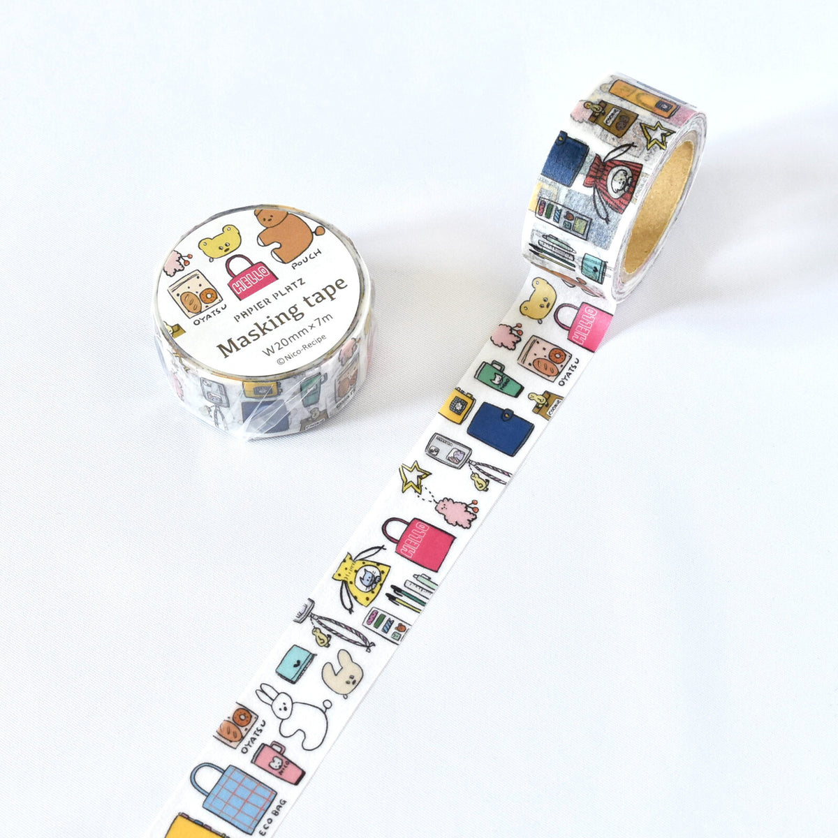 Papier Platz Illustrator Masking Tape 20mm x 7m Japanese