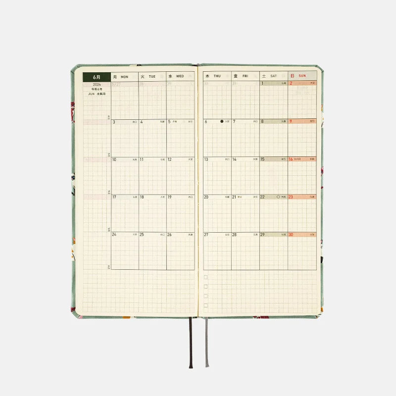 Hobonichi Weeks Japanese Edition April 2024 Start [Bow & Tie: Cats & Me] - The Journal Shop