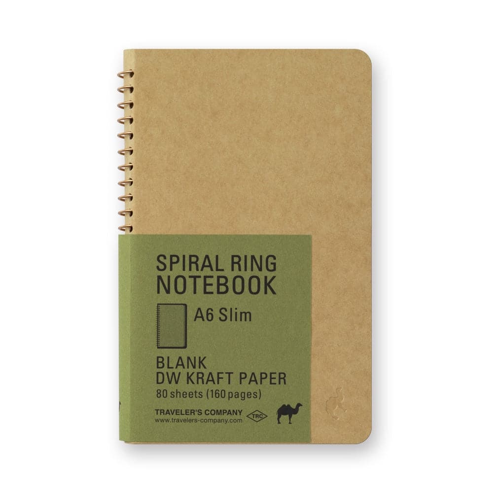 Traveler's Company Spiral Ring Notebook A6 Slim DW Kraft - The Journal Shop