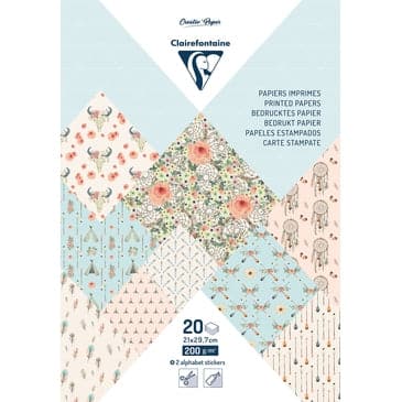 Clairefontaine Paper Touch- printed sheets- Boheme chic - The Journal Shop