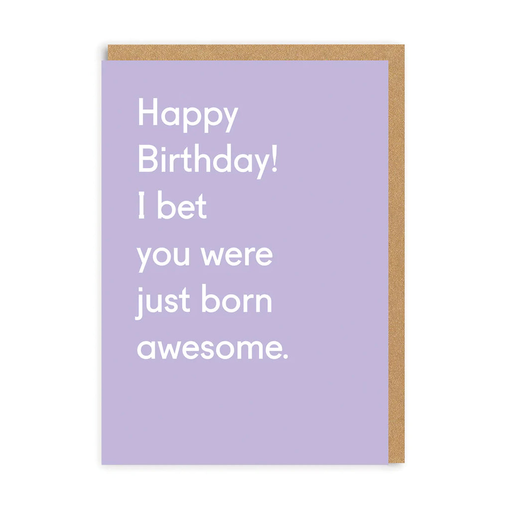 Ohh Deer Happy Birthday You Were Born Awesome Card - The Journal Shop