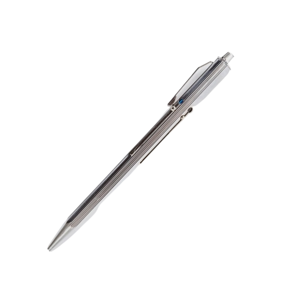 Basic Utility 4-Colour Ballpoint Pen - Silver - The Journal Shop