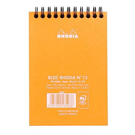 Rhodia Classic Wirebound Pad (A6, Dot Grid) - The Journal Shop