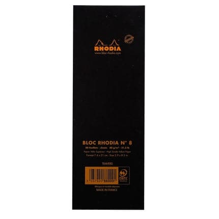 Rhodia No. 8 Head Stapled Pad (74 X 21mm, Lined) - The Journal Shop