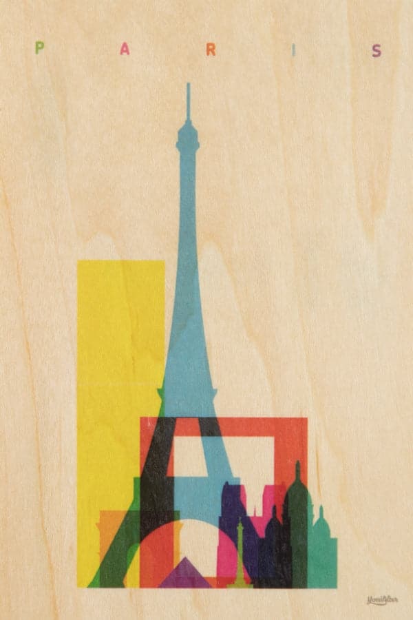 WOODHI Wooden Postcard - Paris - The Journal Shop
