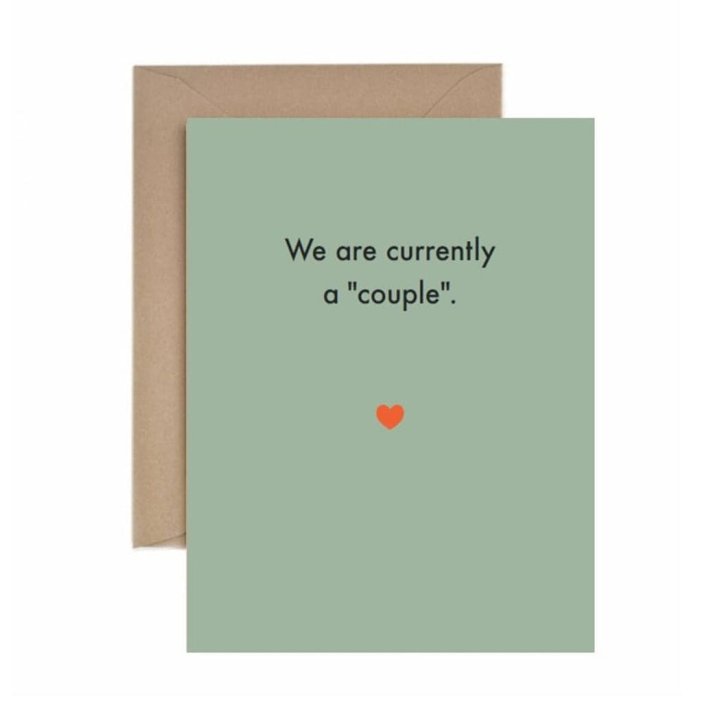 Deadpan Valentine's Card "We are currently a couple" - The Journal Shop