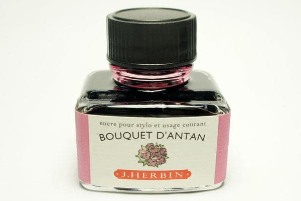 J Herbin Fountain Pen Ink Bottle -- Bouquet d'Antan : Pink Bouquet of Old - The Journal Shop