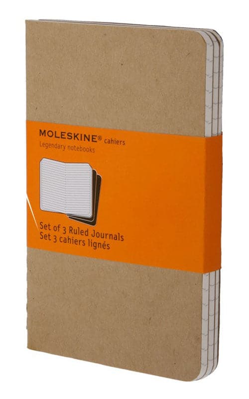 Moleskine Pocket Kraft Cahiers -- Ruled - The Journal Shop