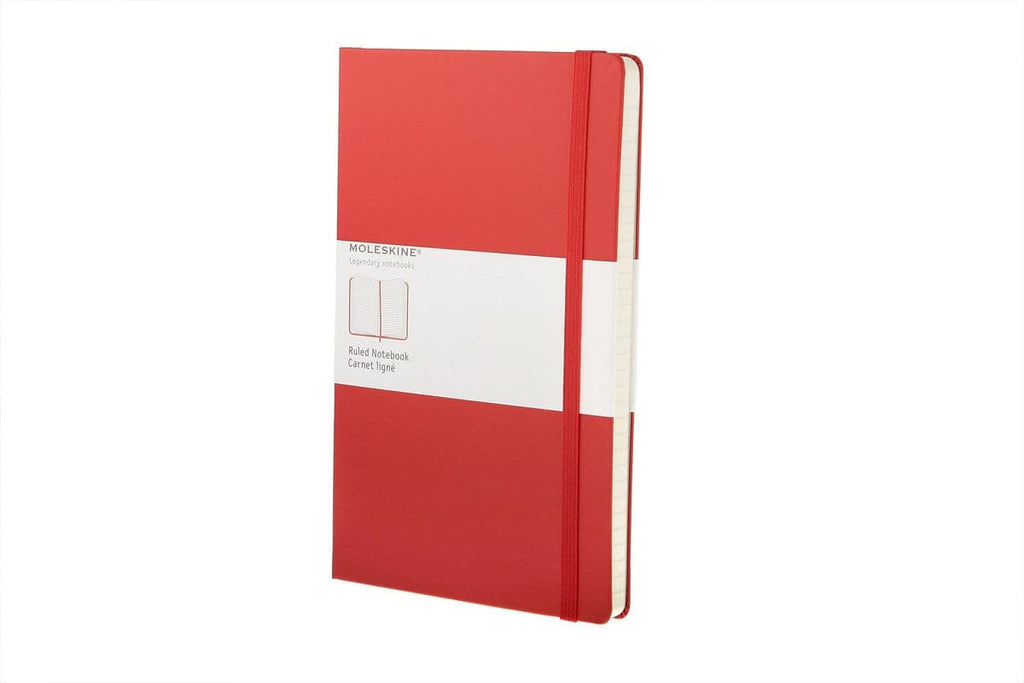 Moleskine Large Red Notebook -- Ruled - The Journal Shop