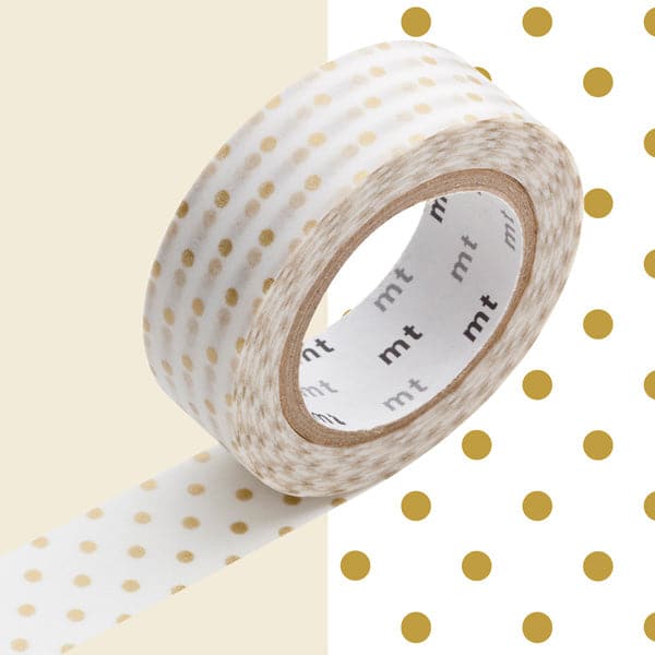 MT Masking Tape -- 1P Deco -- Small Gold Dots - The Journal Shop