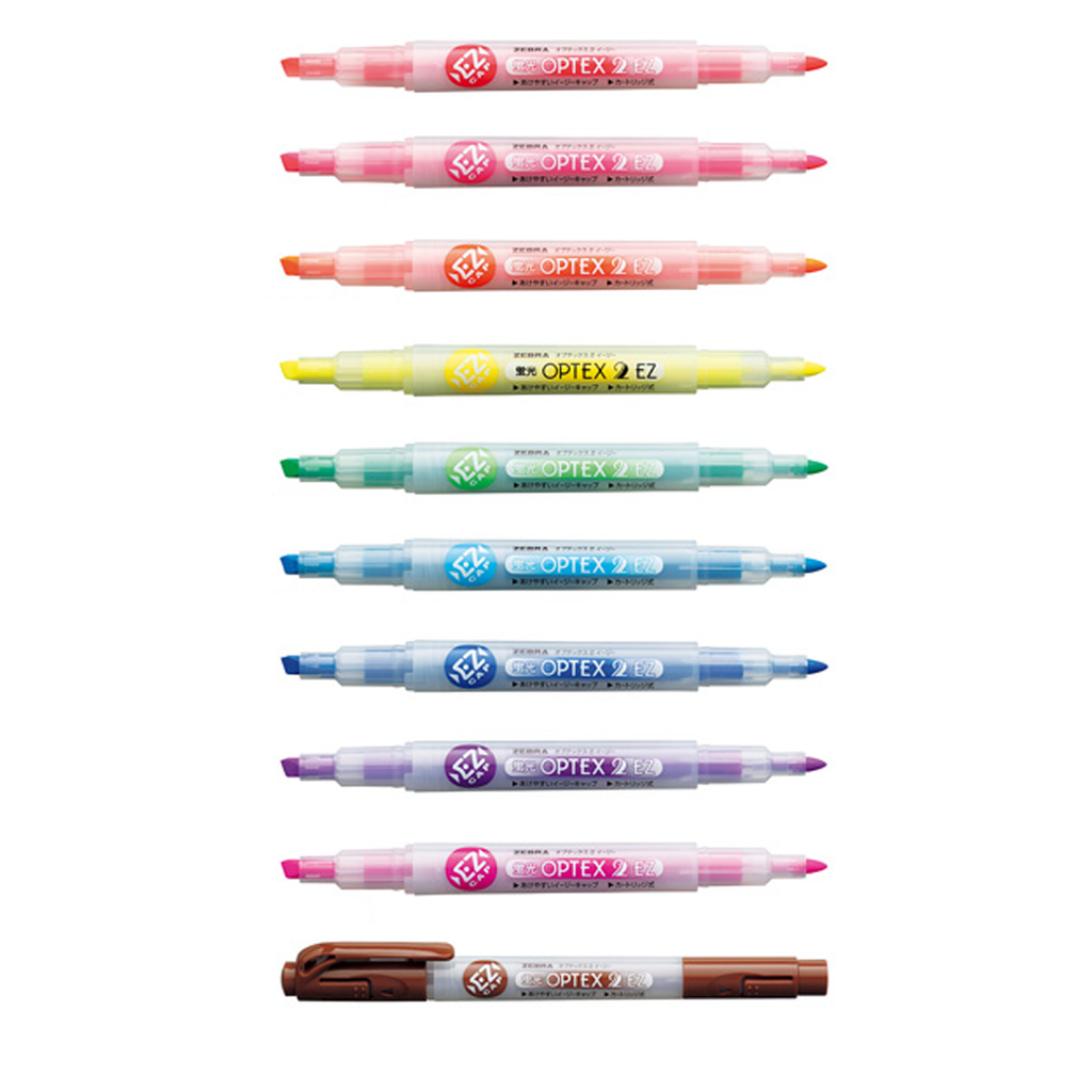 Zebra Optex 2 EZ Double-Sided Highlighter - The Journal Shop