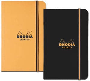 Rhodia Unlimited Pocket Notebook -- Orange (Graph) - The Journal Shop