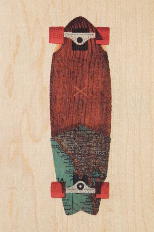 WOODHI Wooden Postcard - Travel Skate - The Journal Shop