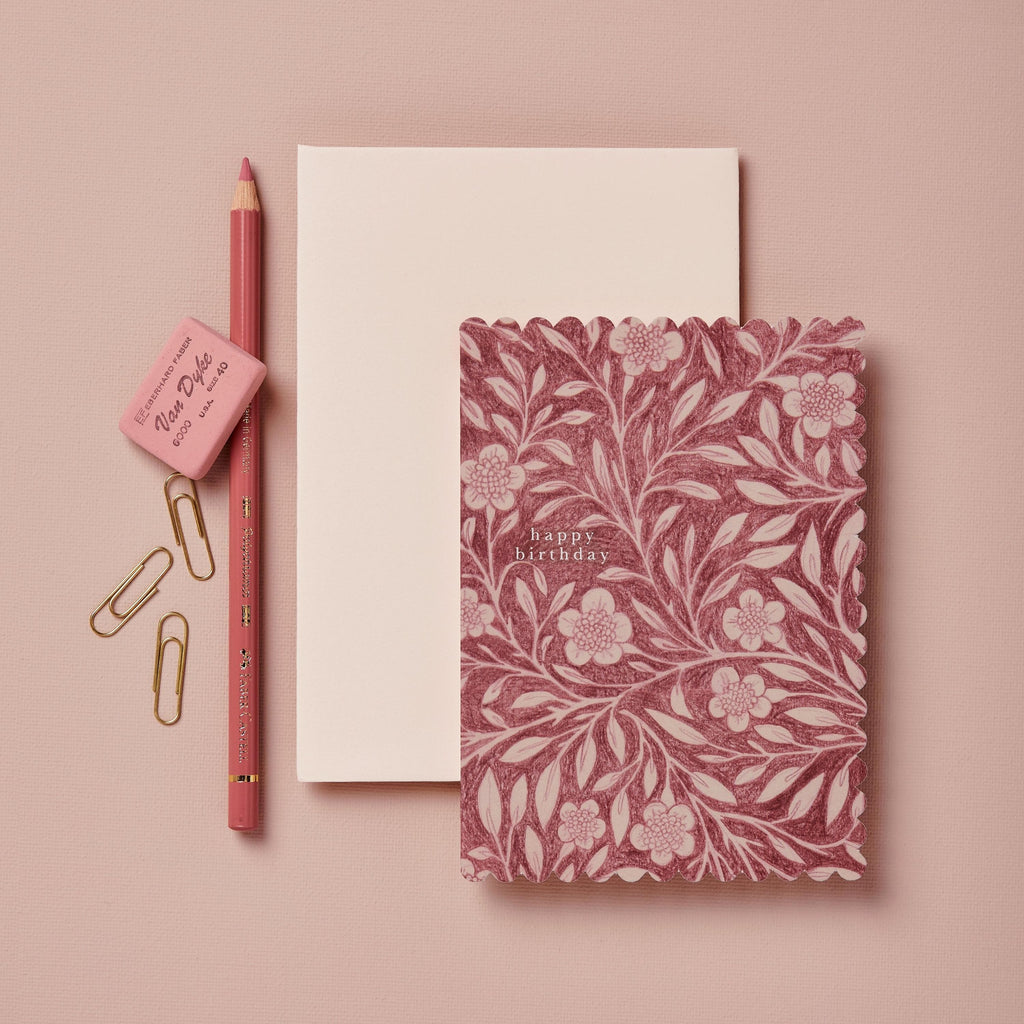 Wanderlust Pink Flora Birthday Card - The Journal Shop