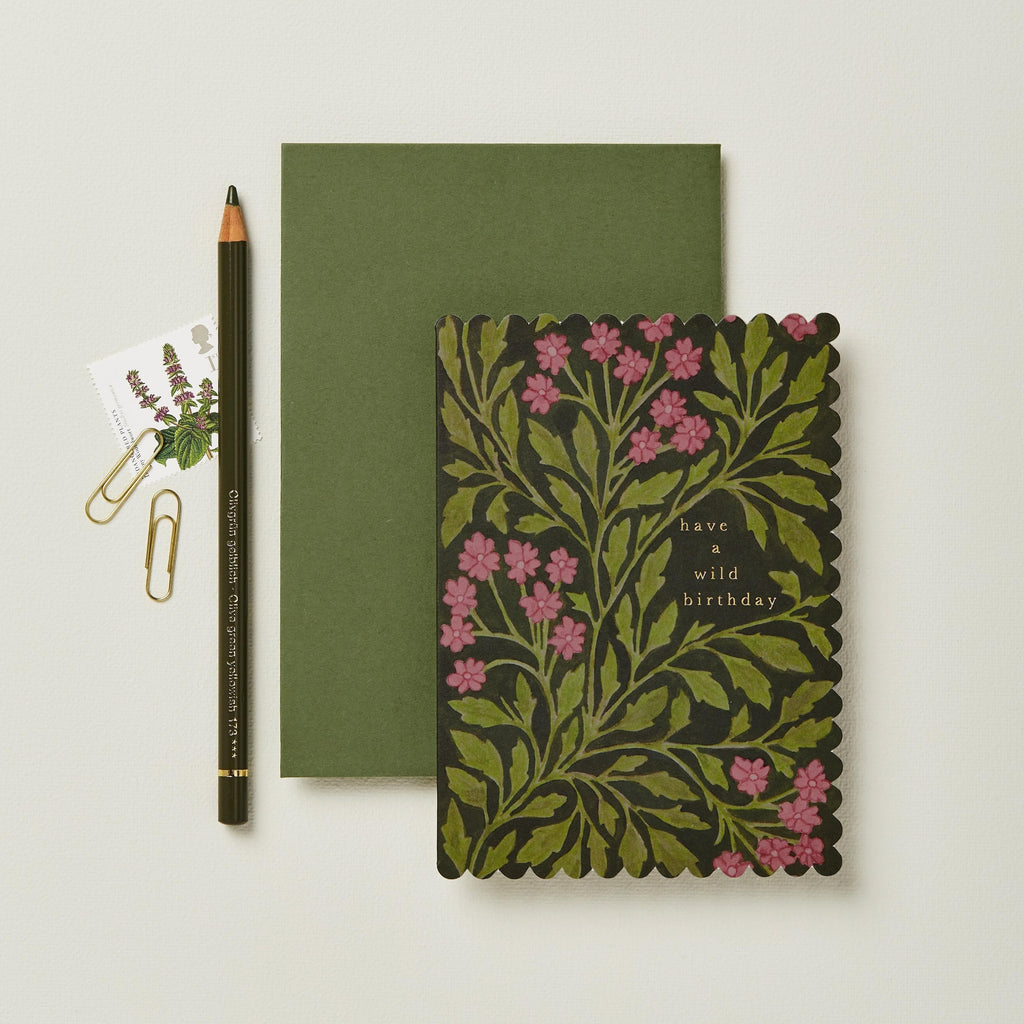 Wanderlust Green Flora Birthday Card - The Journal Shop