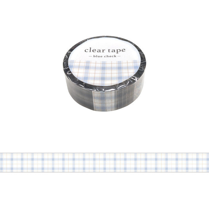 Mind Wave's Blue Check Clear Tape - the perfect combination of traditional style and clear, durable functionality for your crafting needs.