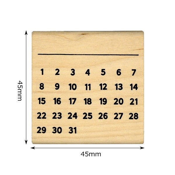 Kodomo No Kao Rubber Stamp - Monthly Calendar