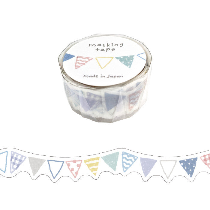 Add a touch of festive charm to your crafts with Mind Wave's Bunting Masking Tape, perfect for a cheerful accent on any page or project.
