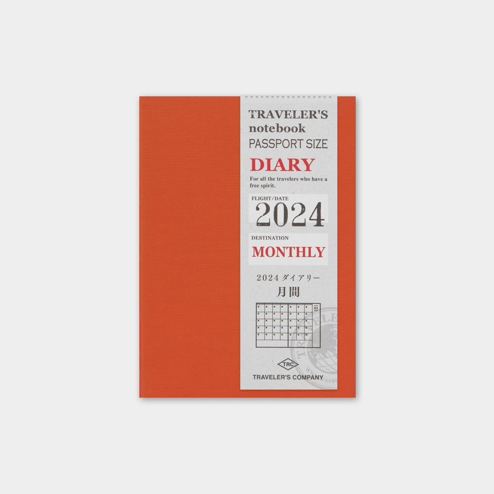 TRAVELER'S Notebook 2024 Passport Refill [Monthly] - The Journal Shop