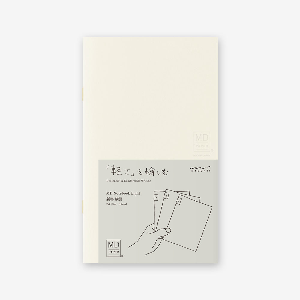 MD Paper Notebook Light 3-pack [B6 Slim] - The Journal Shop