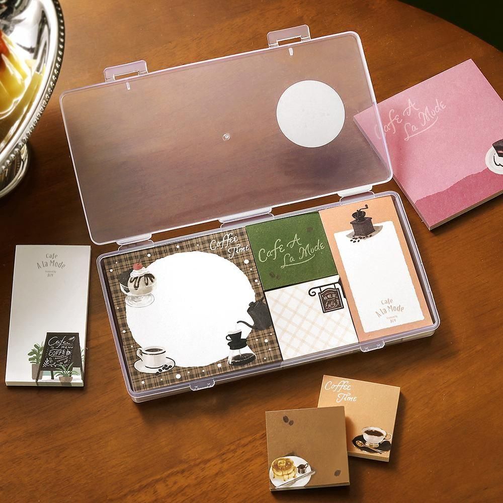 BGM MEMONO Memo Pad Set – 280 Sheets, 8 Designs & Case
