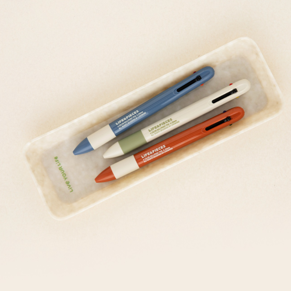 Livework LIFE & PIECES 4-Colour Ballpoint Pen [0.38mm] - The Journal Shop