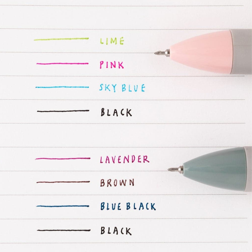 Livework LIFE & PIECES 4-Colour Gel Pen [0.4mm] - The Journal Shop