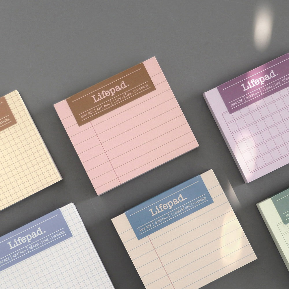 Paperian Lifepad Mini in various colours and patterns. Compact and versatile memo pad for quick notes and reminders.
