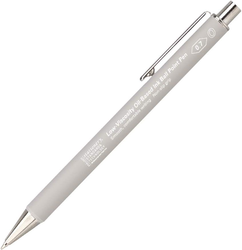 The Stalogy ballpoint pen in grey, illustrating the pen's stylish and modern aesthetic.