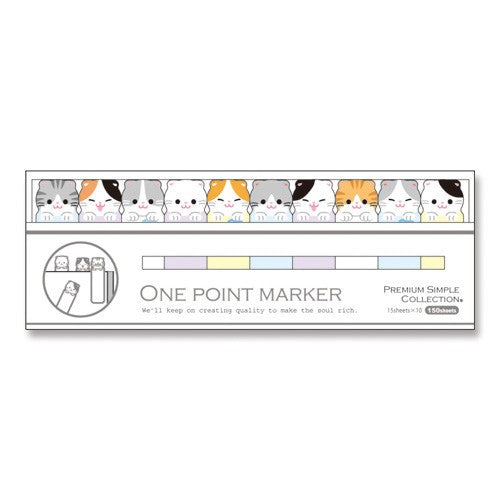 Adorable Scottish Fold cat sticky markers from Mind Wave, ideal for adding a whimsical touch to your planning, exclusively at The Journal Shop.