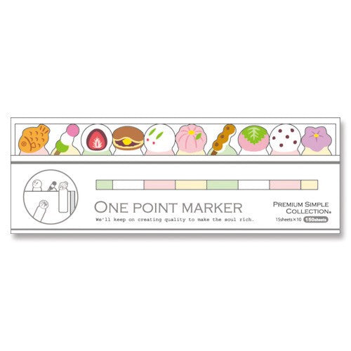 Indulge in organising with Mind Wave One Point Japanese Sweets Series Markers, the perfect blend of cuteness and functionality, at The Journal Shop.