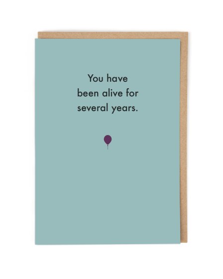 Deadpan Card "Several Years Birthday" - The Journal Shop