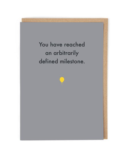 Deadpan Card "Arbitrarily Milestone Birthday " - The Journal Shop