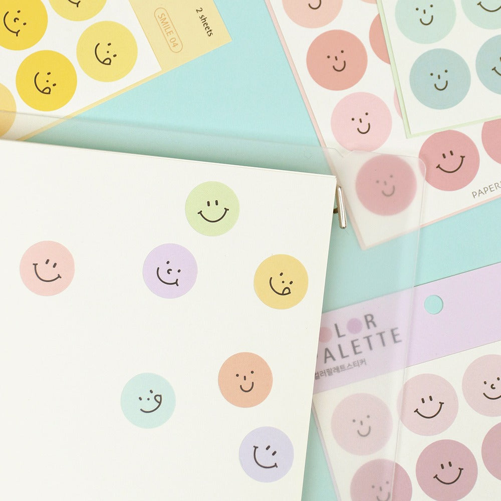 Pack of Paperian Colour Palette Smile Stickers in various colours