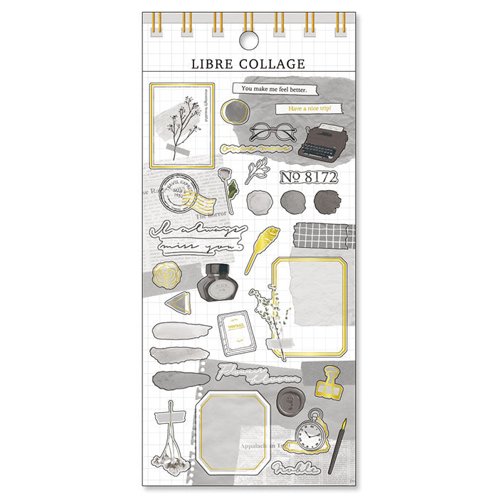 MIND WAVE Collage Gold Foil Stickers - The Journal Shop