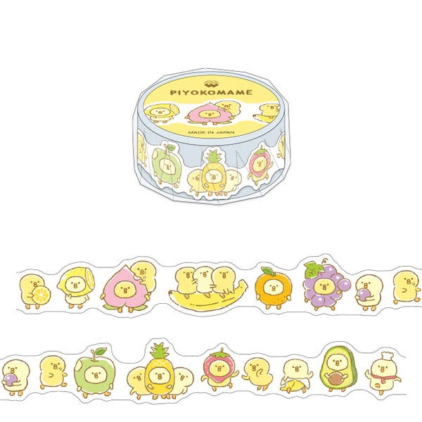 Mind Wave Die Cut Masking Tape - Piyokomame Fruit Parade - The Journal Shop