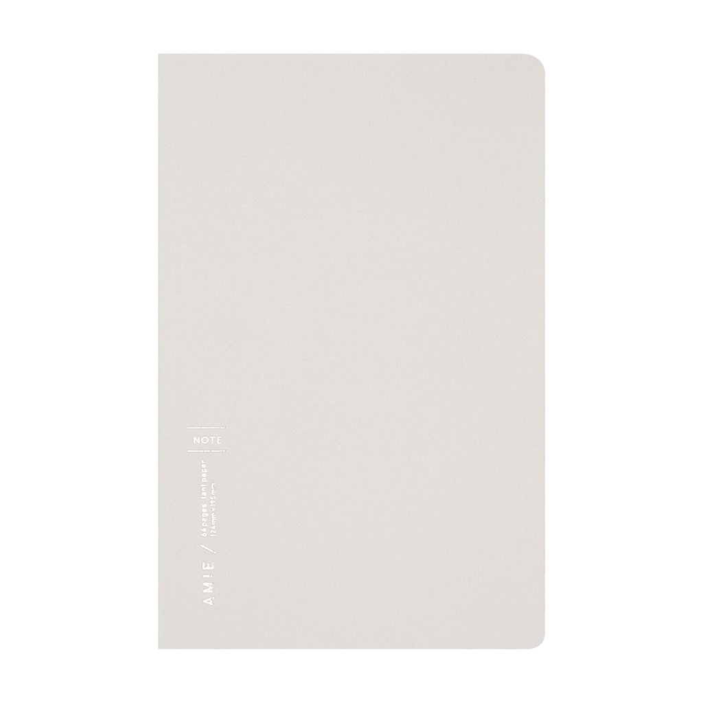 AMIE Nuance Colour Notebook in Beige with foil-stamped cover and compact design.
