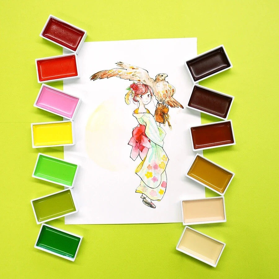 Kuretake Gansai Tambi Watercolour Set [18 Colour Set] - The Journal Shop