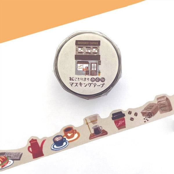 Mind Wave Die Cut Masking Tape - Coffee Shop - The Journal Shop