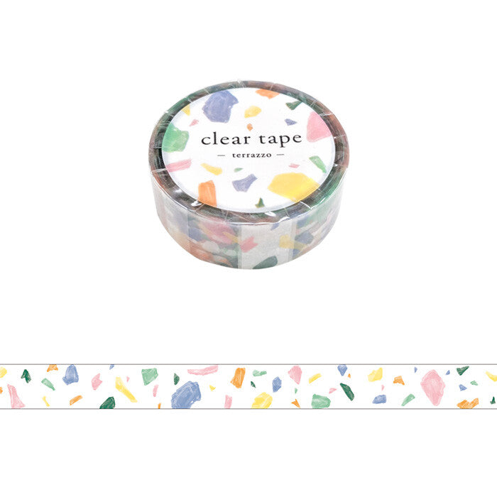 Mind Wave's Terrazzo Clear Tape with a colourful confetti pattern, ready to brighten up your stationery and crafts.